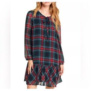 Draper James Plaid Long Sleeve Dress